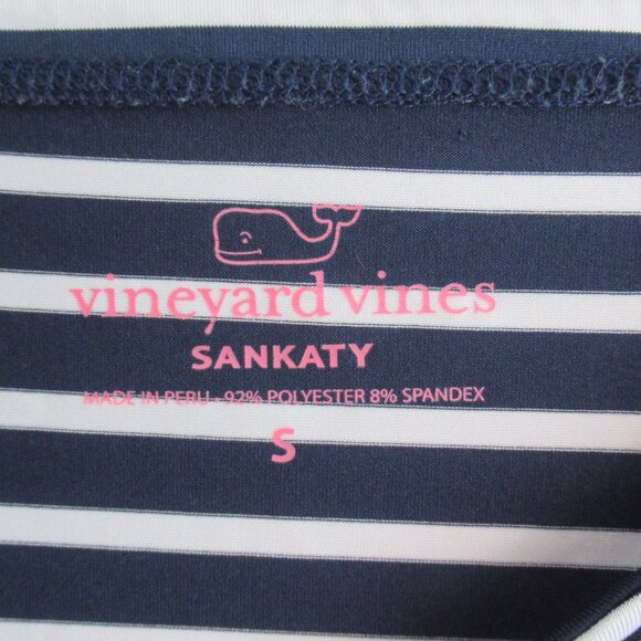 Vineyard Vines Womens Striped Sankaty Striped Nautical Top Size Small Blue White - Picture 8 of 9